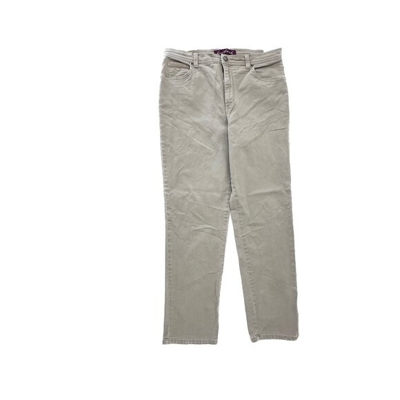 Gloria Vanderbilt Straight Leg Women's size 14 Beige Denim Jeans - Picture 1 of 4